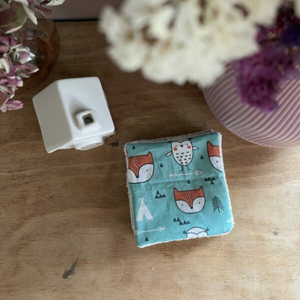 lingette bleues pour enfant avec motifs de renards