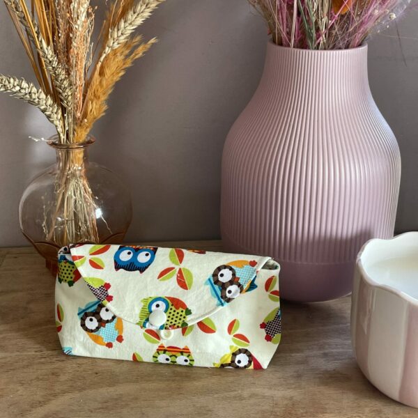 Etui à lunettes avec motifs de chouettes