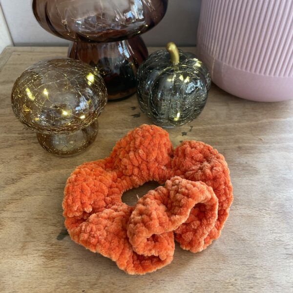 Chouchou pour cheveux en laine orange