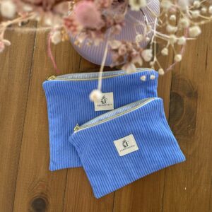 pochettes plates bleues