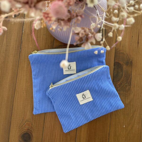 pochettes plates bleues