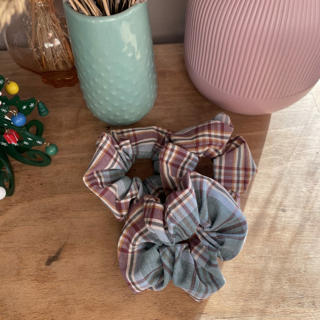 Chouchous pour cheveux en tartan