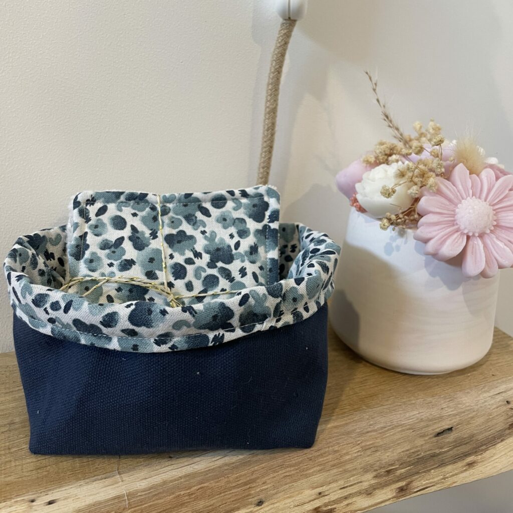 Kit Couture prêt à coudre zéro déchet : Lingettes et Panier