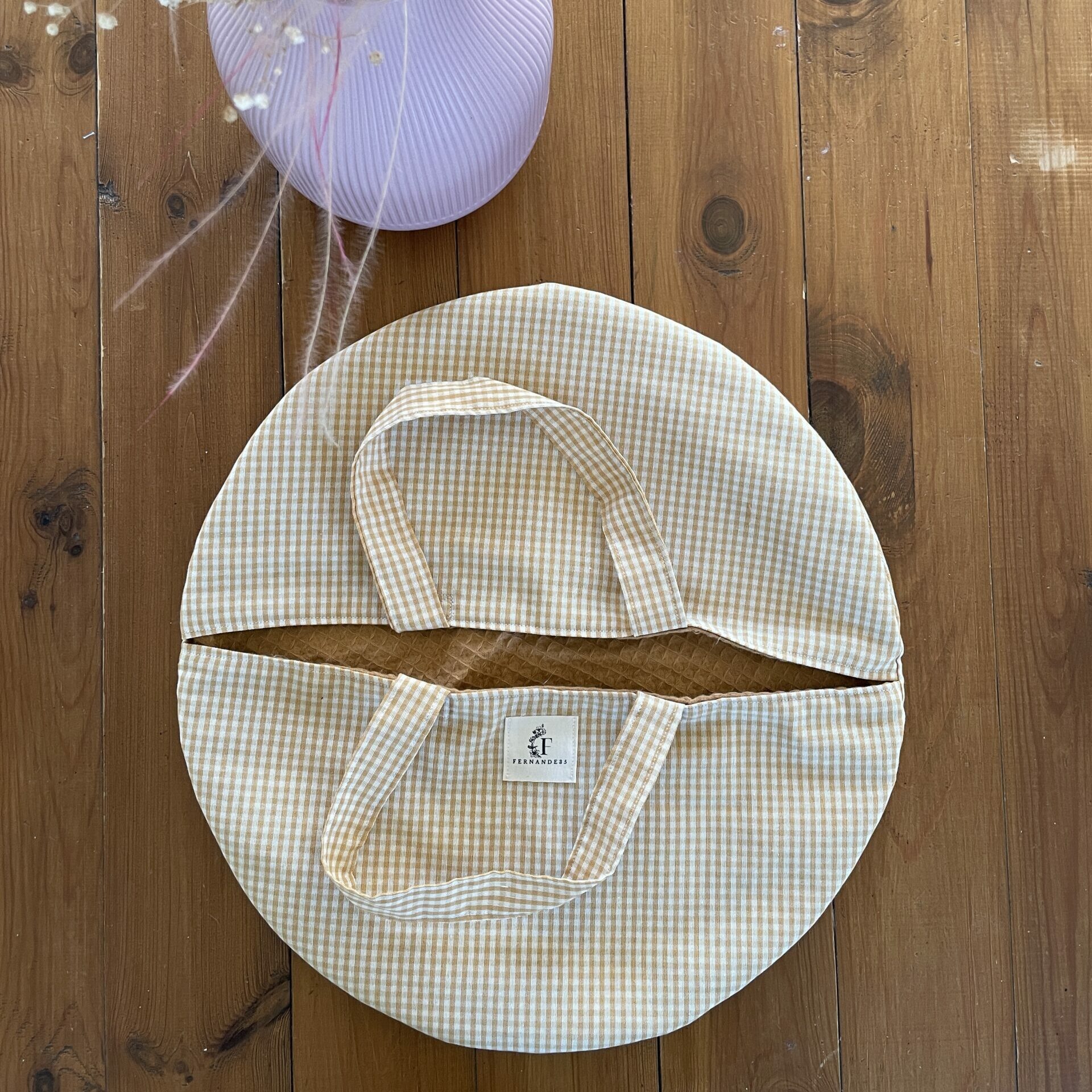 Sac à tarte - Vichy jaune Fernande35