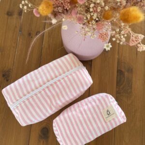 Trousse de maquillage douce saison upcycling